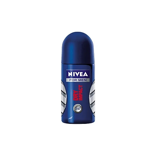 NIVEA Men Dry Impact Deodorante Roll-On 50ml – Antitraspirante 48H con Minerali, Senza Alcool