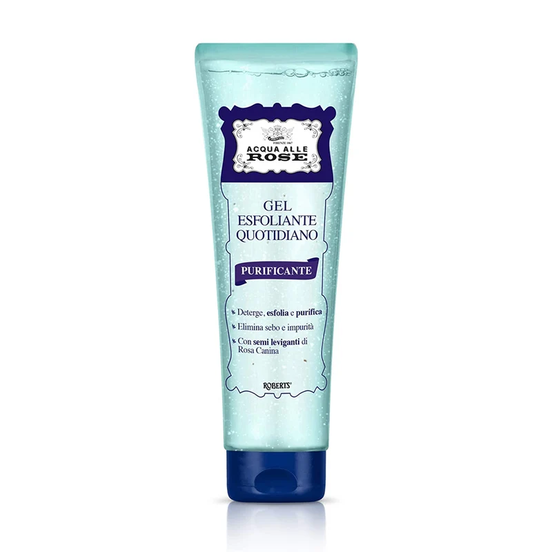 Acqua Alle Rose Gel Viso Esfoliante Quotidiano Purificante Con Semi Leviganti Di Rosa Canina, detergente Esfolia purifica 150ml
