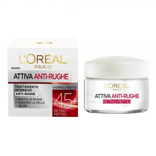 L'Oreal Attiva Anti Rughe Trattamento Intensivo Giorno E Notte 45 Piu' 50 Ml