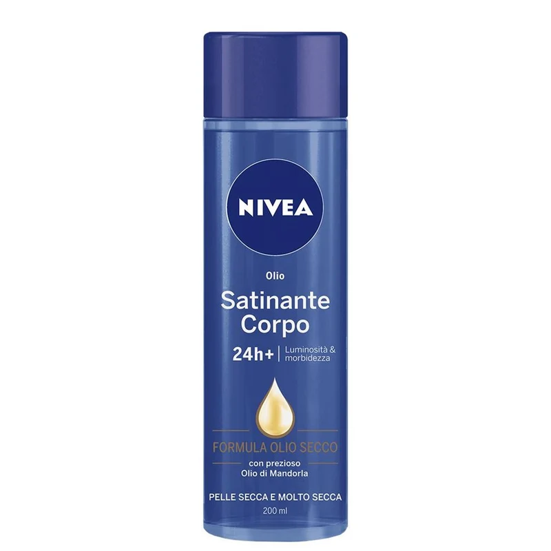 Nivea Olio Satinante Corpo Per Pelle Secca Con Olio Di Mandorla 24H 200ml