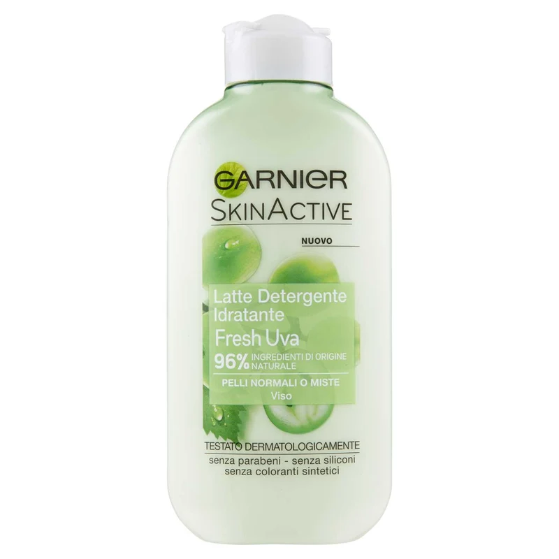 GARNIER FRESH UVA LATTE DETERGENTE IDRATANTE PER PELLI NORMALI O MISTE 200 ML