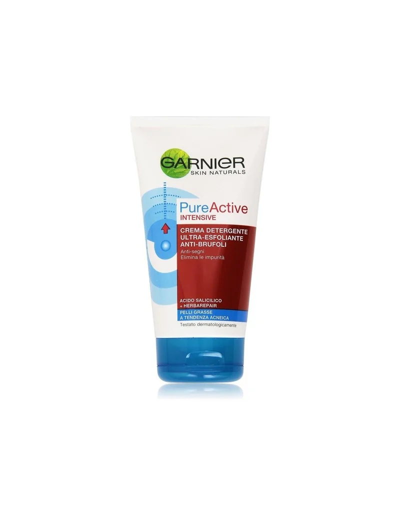 Garnier Pureactive Intensive Crema Detergente Ultra-esfoliante Anti-brufoli Pelli Grasse 150 ML