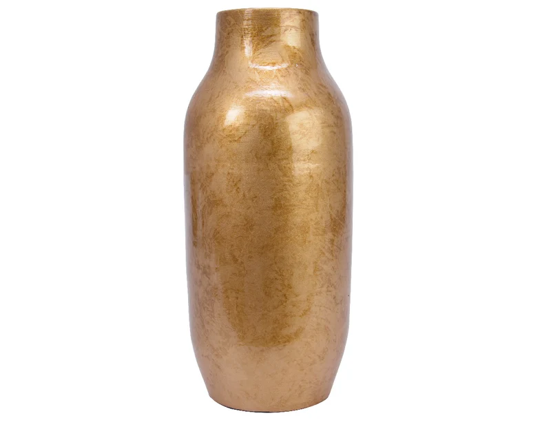 Vaso Terracotta Finitura Oro Antico D 24X60 Cm