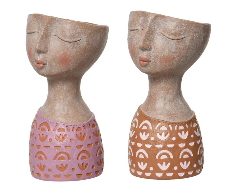 Tasta Portafiori Resina 15X16X28 Cm