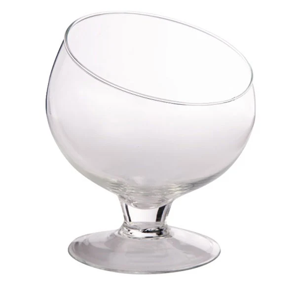 Vaso Vetro Obliquo Con Base D 15X14 Cm