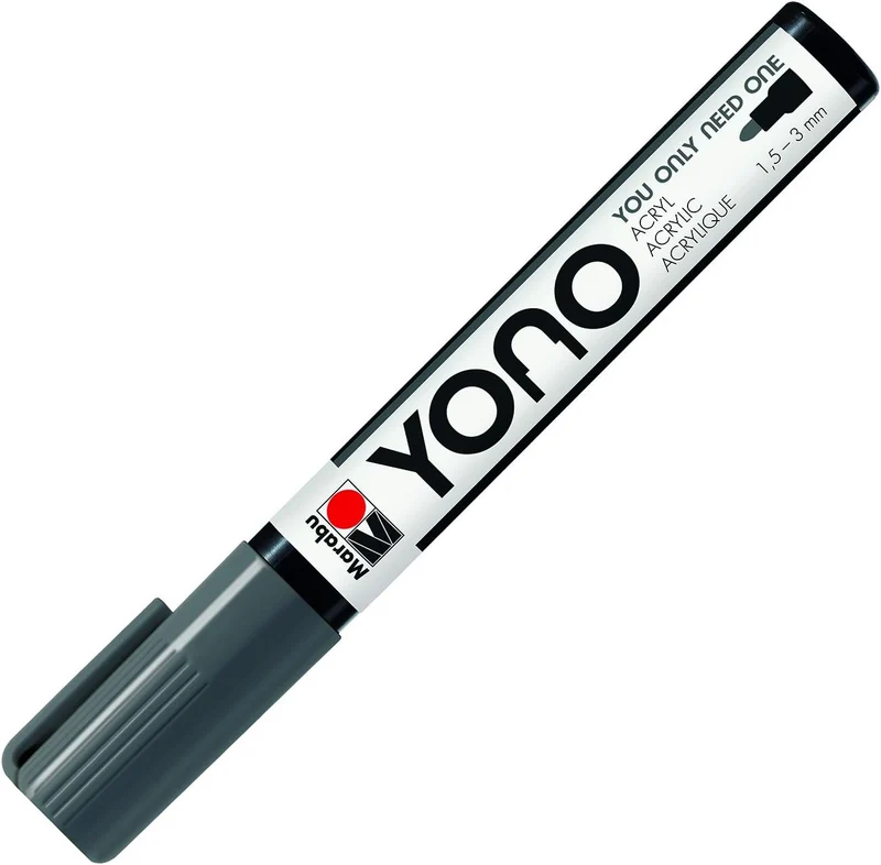 Pennarello Yono Marker Dark Grey 1,5-3 Mm Marabu