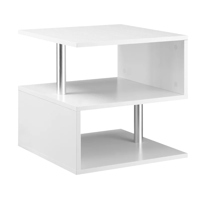 Easycomfort Moderno Tavolino Basso Da Salotto in Legno 50 x 50 x 50cm Bianco