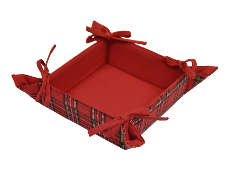 Cestino Pane Tartan 20X20 Cm