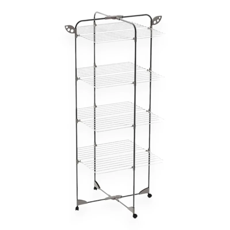 Stendibiancheria con ruote per bagno 68x68xH155 cm