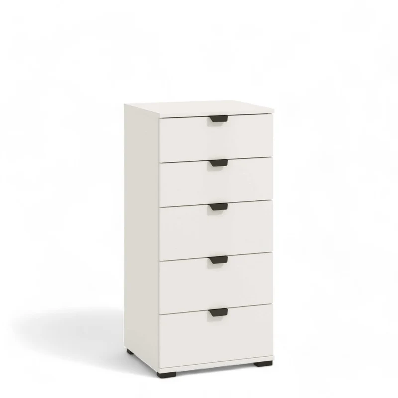 Mobile cassettiera contenitore duero bianco opaco dimensioni 45x40x95 cm in truciolare bilaminato ideale per l'arredo moderno