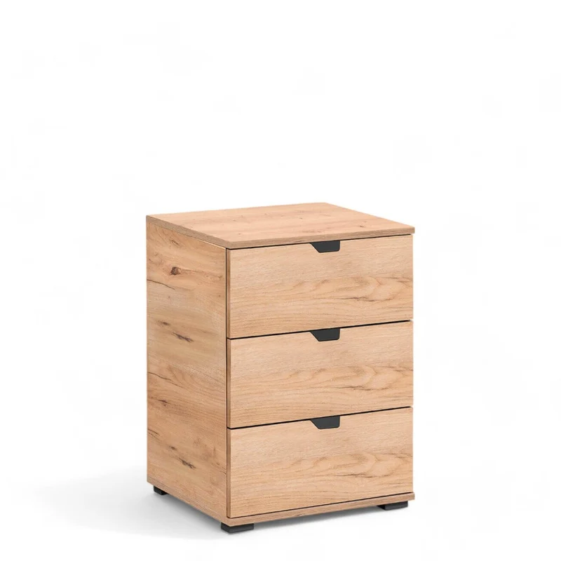 Comodino camera da letto rovere chiaro artigiano truciolare bilaminato dimensioni 45x40x63 cm comodino moderno elegante