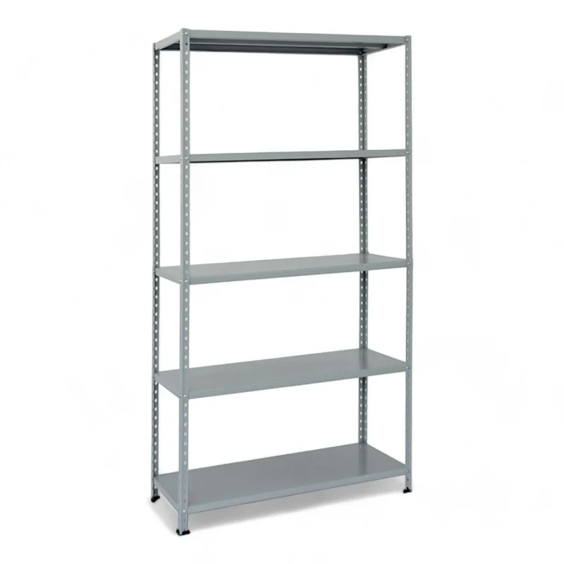 scaffale componibile in kit pesante acciaio grigio 2 metri altezza portata 80 kg per piano da montare con bulloni
