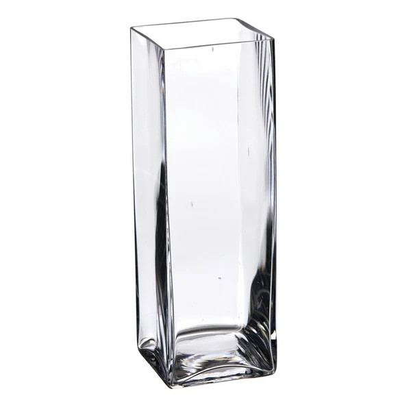 Vaso Quadrato Vetro 10X10X30 Cm