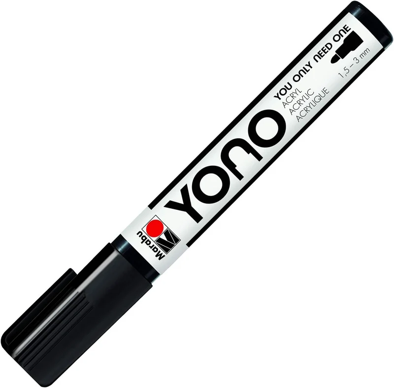 Pennarello Yono Marker Nero 0,5-1,5 Mm Marabu