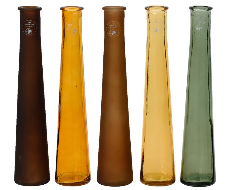 Vaso In Vetro Riciclato D 7x32 Cm 1 Pz