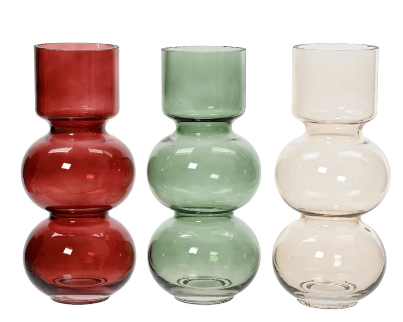 Vaso In Vetro Colorato D 14x32 Cm 1 Pz