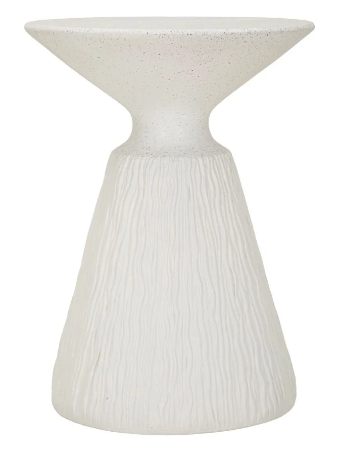 Tavolinetto Cone Conico Scultoreo Elegante Design Moderno Diametro 40 cm Altezza 53 cm