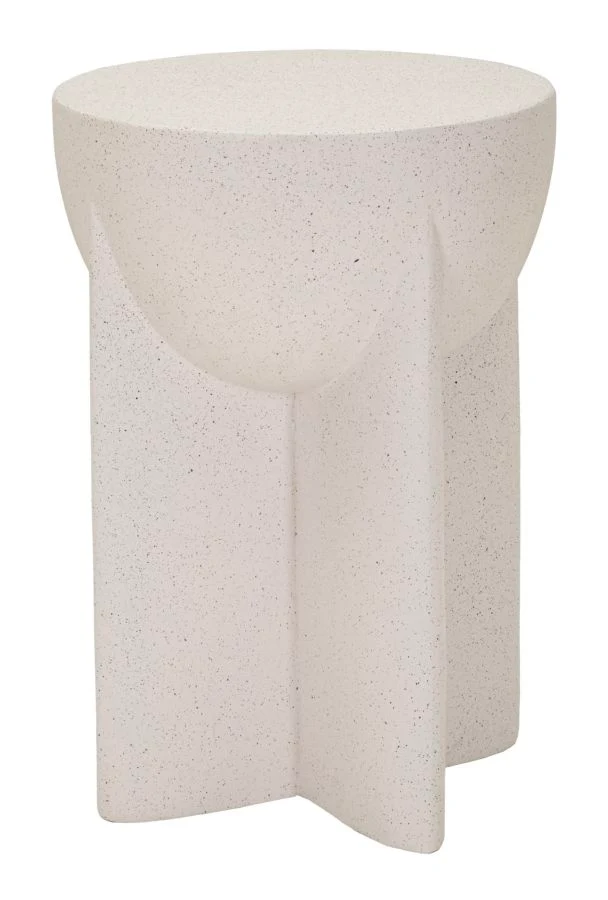 Tavolinetto History Contemporaneo Compatto Diametro 33,5 cm Altezza 48,5 cm Design Naturale Raffinato