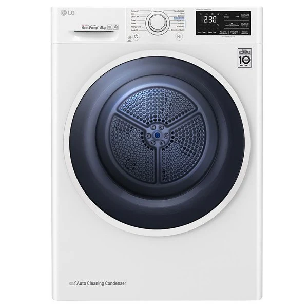 Asciugatrice a Carico Frontale LG 8 Kg Dual Inverter Eco Hybrid Wi Fi RC80U2AV4D Classe A++