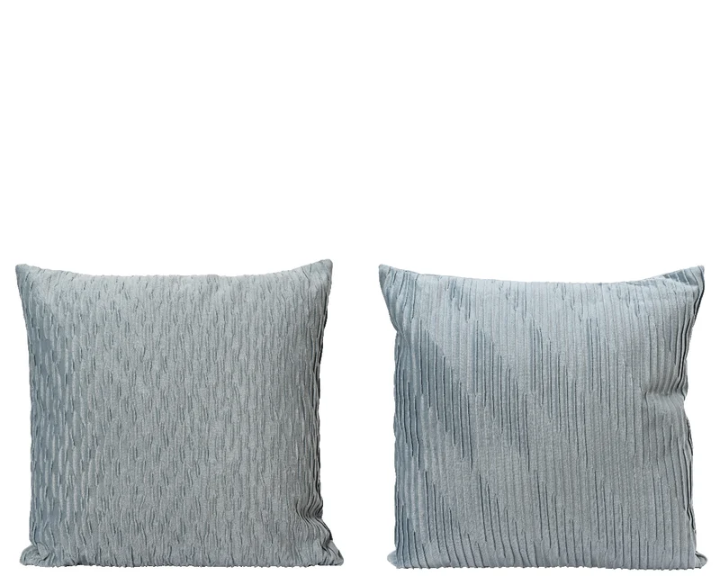 Cuscino Blue In Velluto Con Dettagli 43x43 Cm