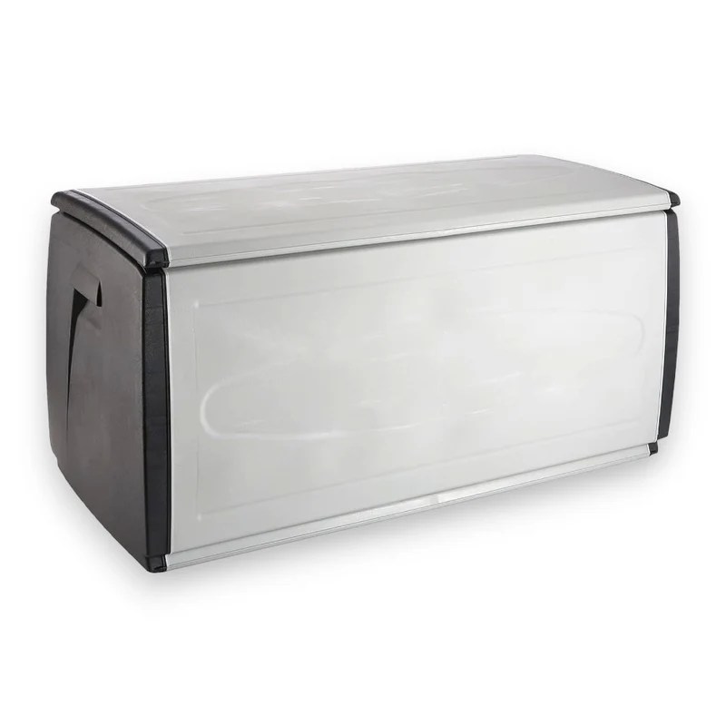 Baule in resina 120x54xh57 cm impermeabile da esterno resistente con impugnature laterali Prince Black