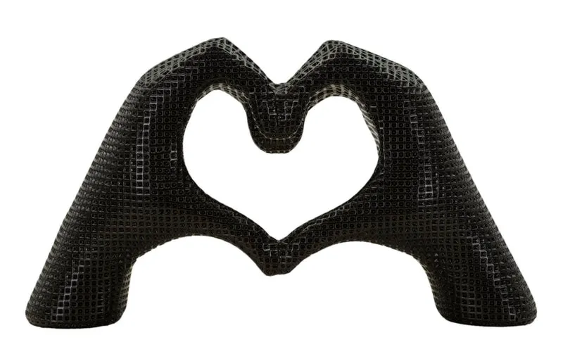 Scultura Lover Black Cm 25X7,5X13,5 Per Decorare Con Amore