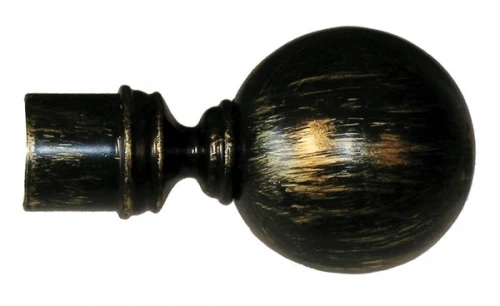 Bastone Tenda Estensibile Parigi 120–210 cm in Ferro Battuto Nero con Dettagli Oro