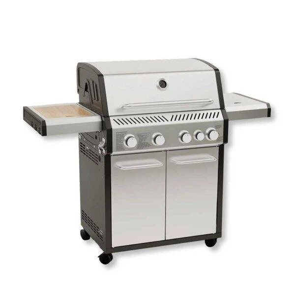 Barbecue a Gas Vesuvio 4 Bruciatori + Fornello - Griglie in Ghisa