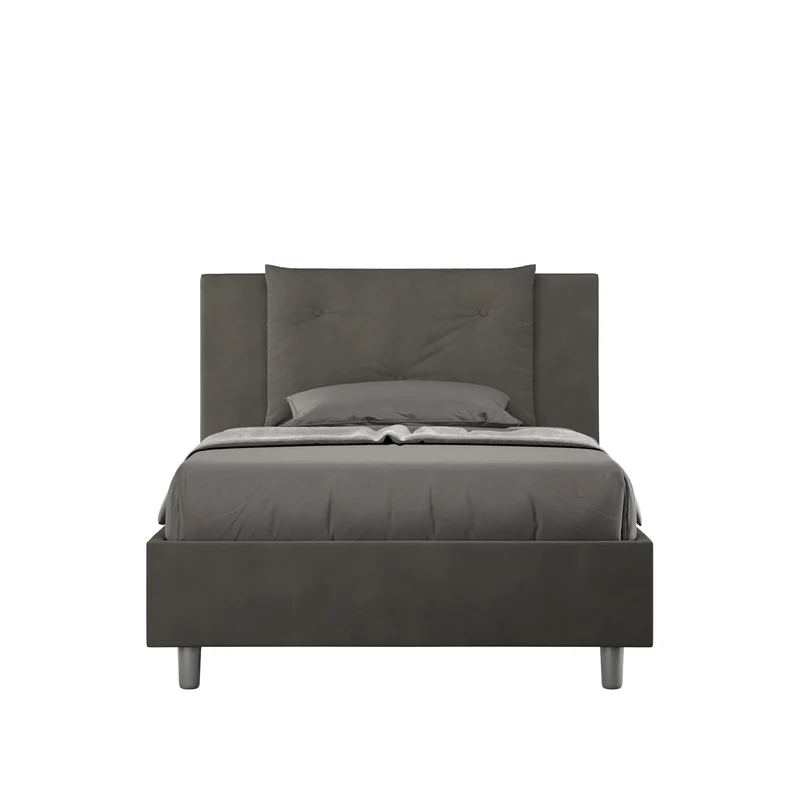 Itamoby Letto singolo contenitore imbottito 100x210 microfibra Appia
