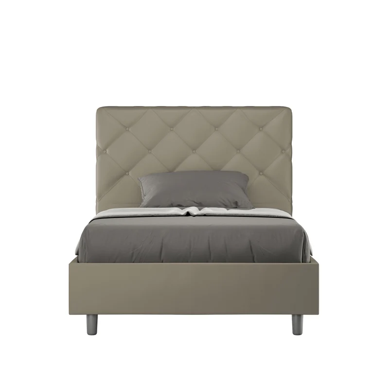 Itamoby Letto singolo contenitore imbottito similpelle Priya