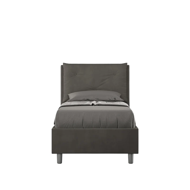 Itamoby Letto singolo contenitore imbottito 90x190 microfibra Appia