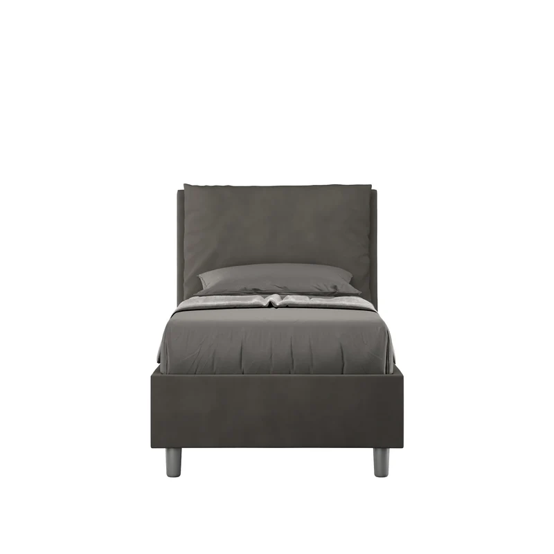 Itamoby Letto singolo contenitore imbottito 90x190 microfibra Antea