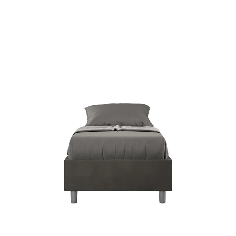 Itamoby Letto singolo contenitore imbottito 90x210 microfibra Azelia