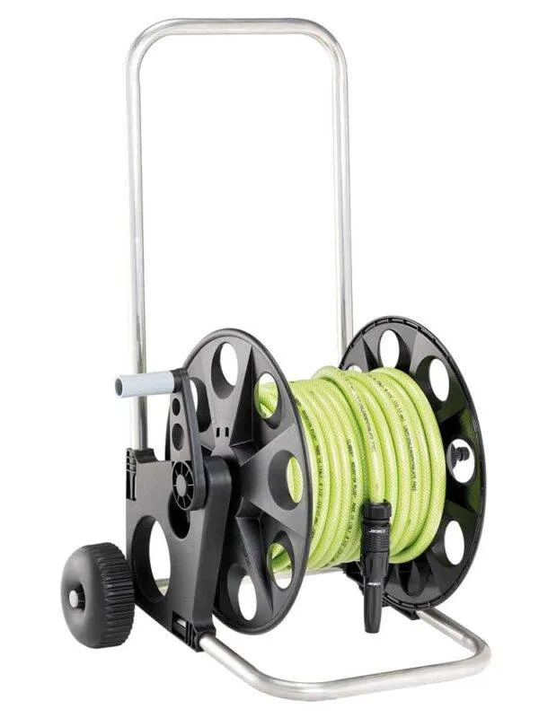 Carrello avvolgitubo Aquacarry con accessori e tubo completo