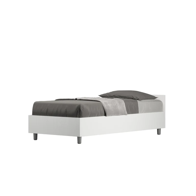 Itamoby Letto Singolo 80x190 Nuamo con Rete Contenitore e Design Essenziale