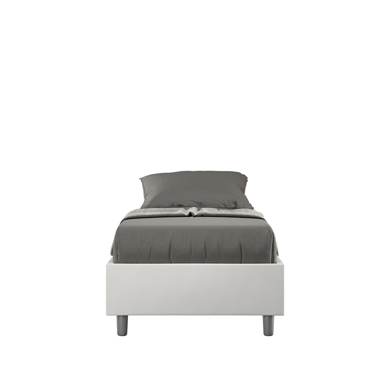 Itamoby Letto singolo imbottito similpelle Azelia con e senza rete e contenitore