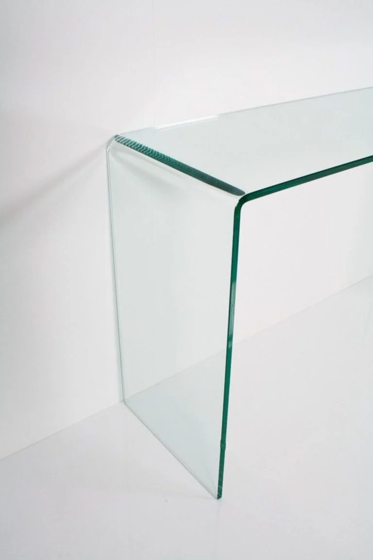 Itamoby Consolle Elegante in Vetro Curvato 80x40x80 cm