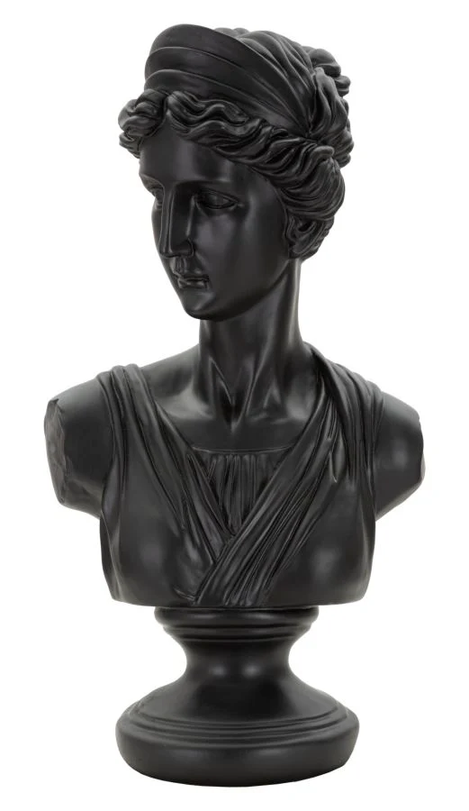 Scultura Donna Romana Nera 22x16x41 cm