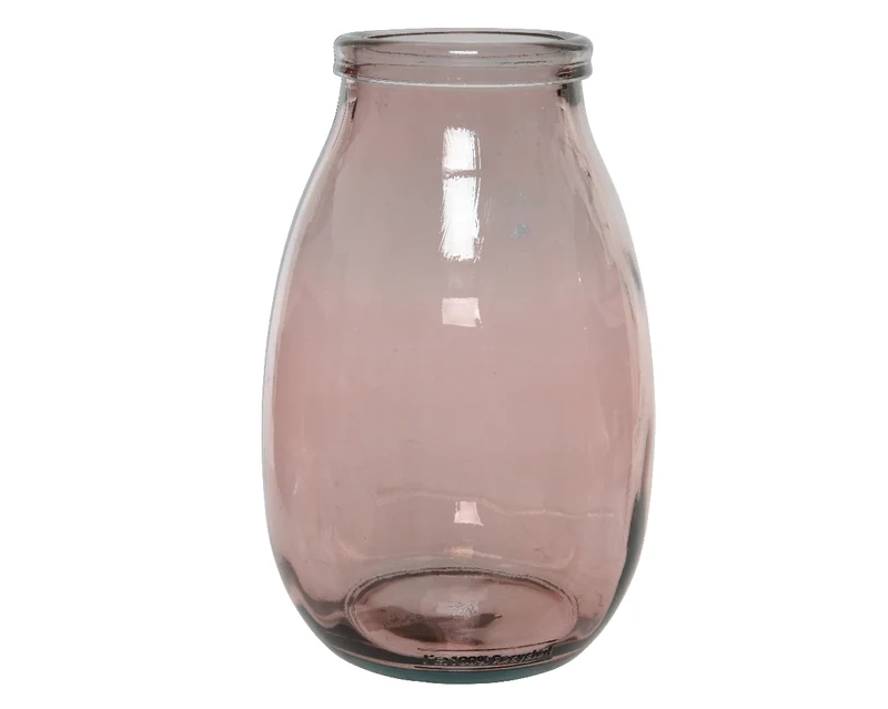 Vaso Vetro Riciclato Rosa D 18X28 Cm