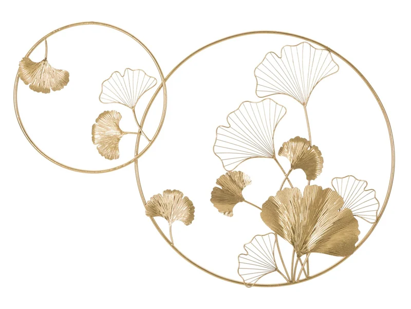 Pannello decorativo 3D in metallo dorato cm 120,5x4,2x80,5