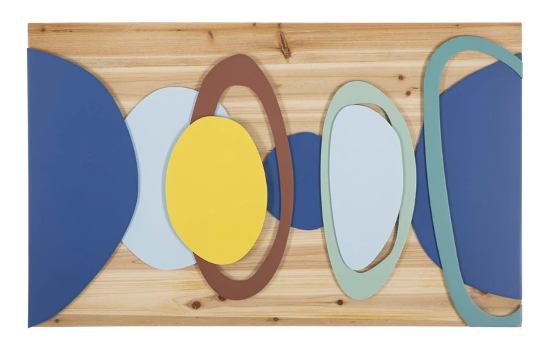 Pannello Decorativo 3D in Legno e Metallo cm 80x2,5x50