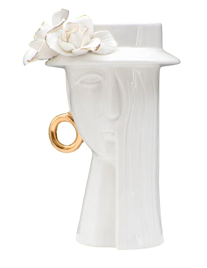 Vaso Eleganza Femminile in Porcellana 15x13,3x23,5 cm
