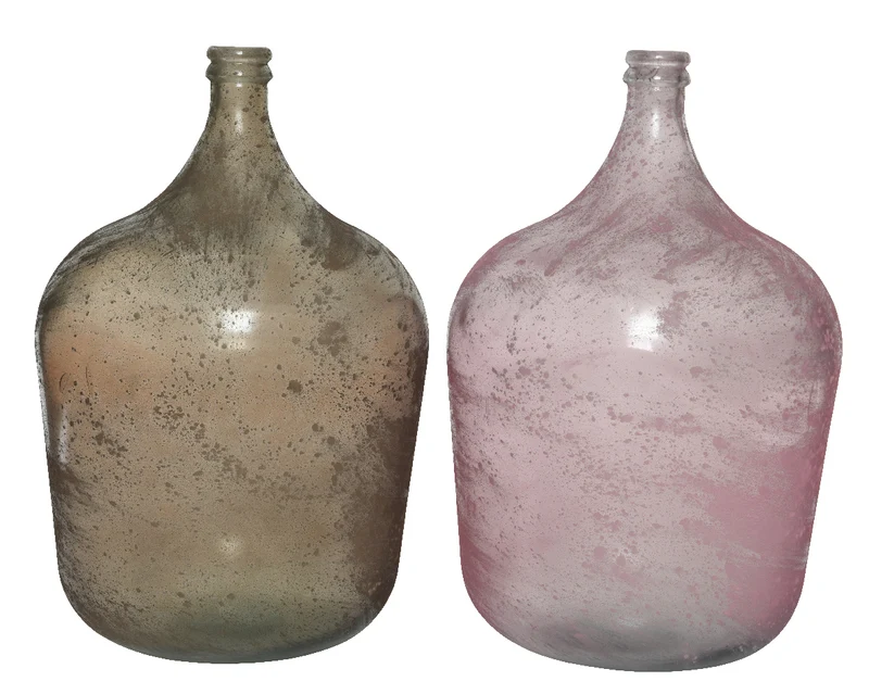 Vaso Vetro Riciclato Finitura Anticata D 36,5X56 Cm