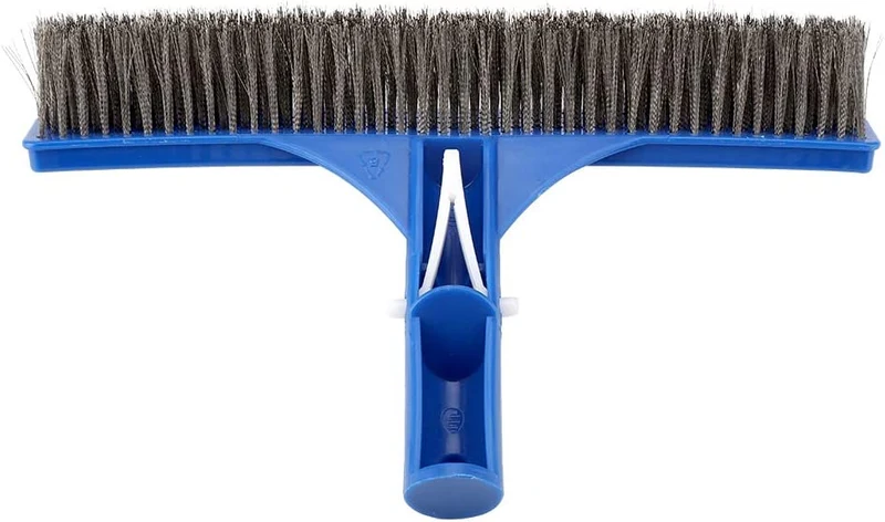 Spazzola Pareti di Piscina, Spazzola per Pulizia della Piscina Plastica e Acciaio Pennello Pareti Inferiori Spazzola in Acciaio per Sorgenti Stagno Spa Hot Spring -10 inch