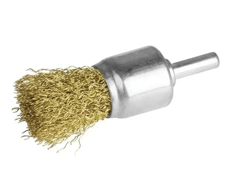 Spazzola a pennello con gambo filo ondulato 24mm ingco