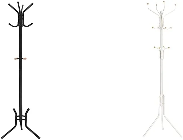 Songmics RCR17B - Attaccapanni Appendiabiti Appendino Da Terra, Nero, 49 x 176 cm