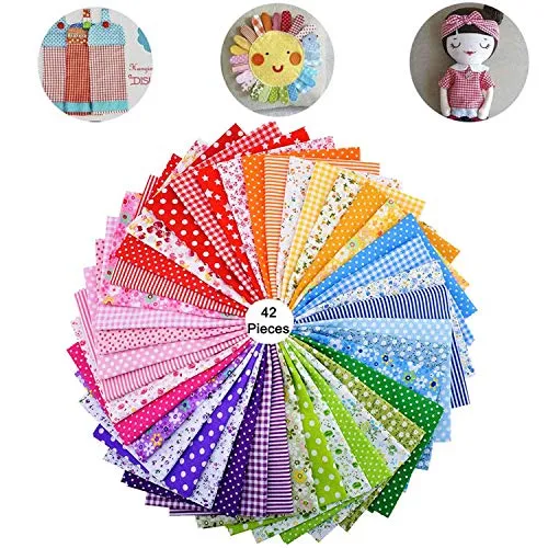 Stampato Tessuto in Cotone,42 Pezzi Patchwork Cotone,Tessuti...