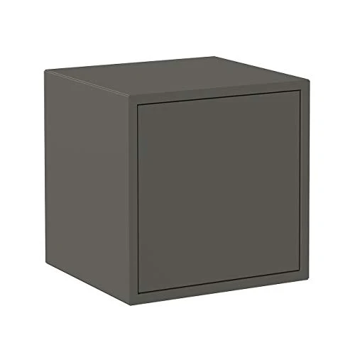 Iconico Home QBE Cubo da parete, con anta apertura a pressione, Grigio Scuro